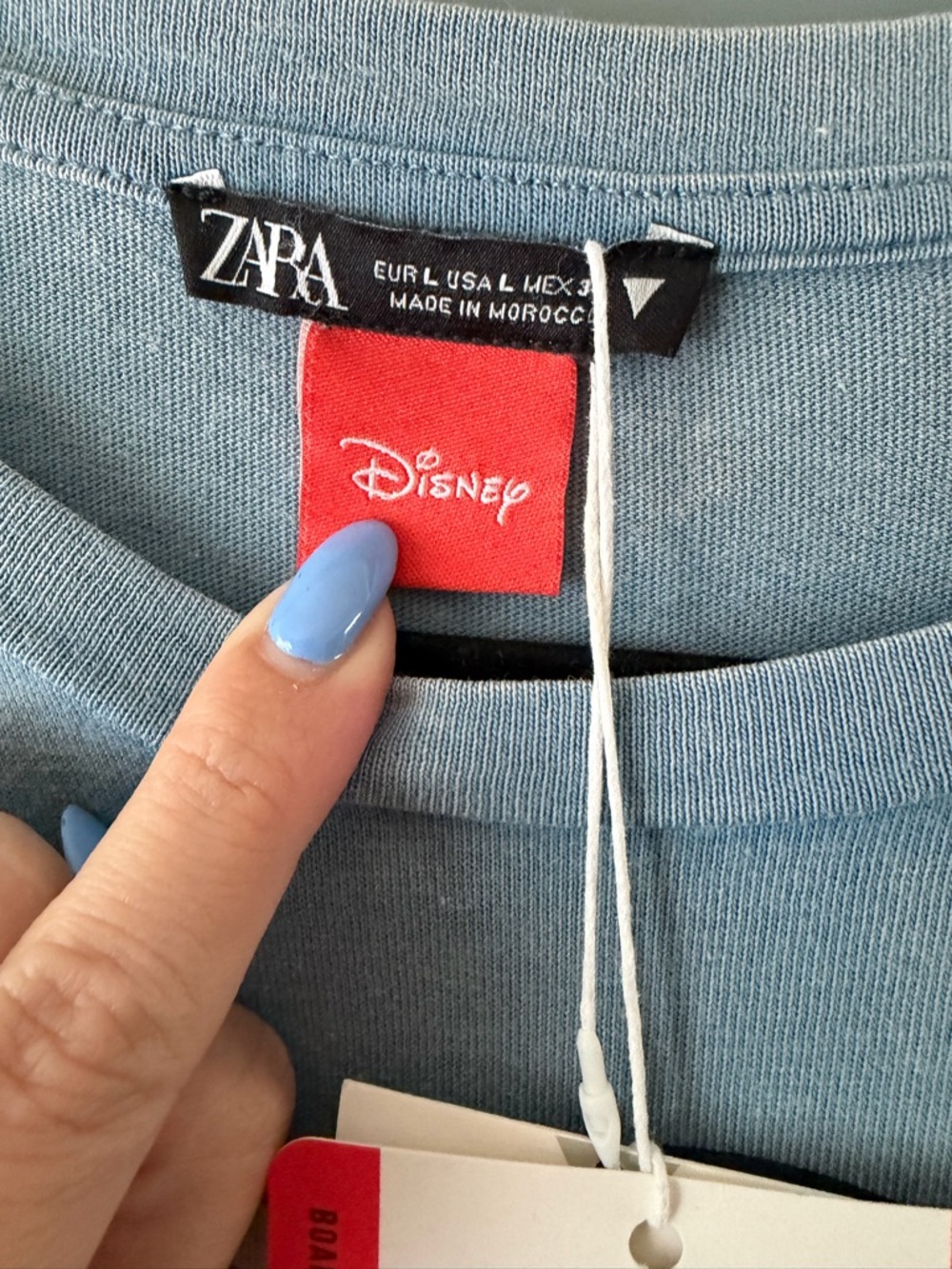 NWT Zara Light Blue Minnie Mouse Graphic Tee - Picture 4 of 4